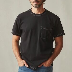 American Giant Men's Utility Pocket Tee Black Size XL Made In USA